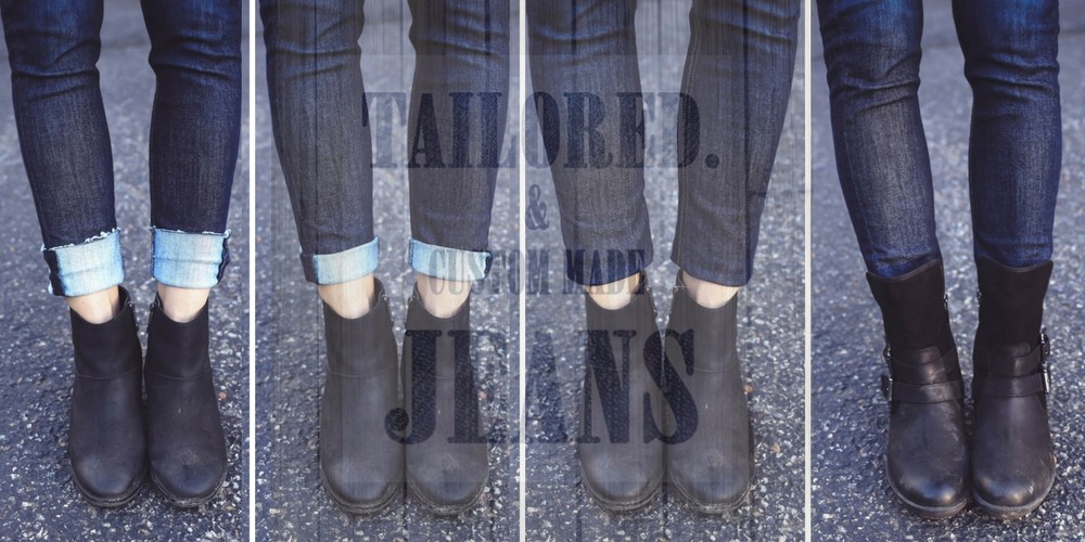 How to style up ankle boots with jeans.