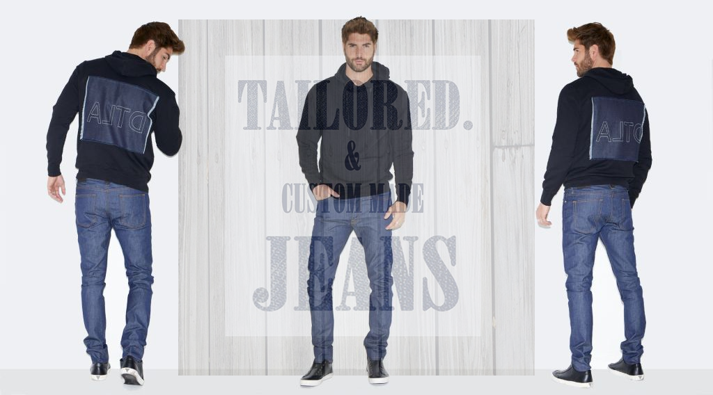 Modelling pose in denim jeans with Nick Bateman!