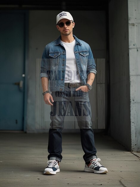 Athletic Men Custom To Measure Jeans – Built for Strength, Tailored for Fit